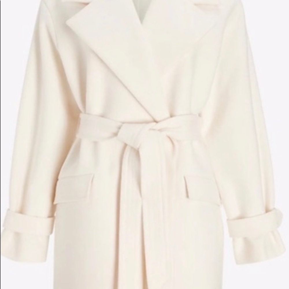 NWT Express White Swan Wool Coat size small